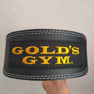 マイプロテイン(MYPROTEIN)のゴールドジム(GOLD`S GYM) ブラックレザーベルト G3368(トレーニング用品)