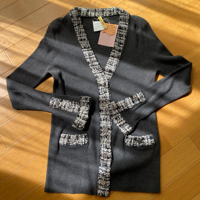 通販激安】 CHANEL カーディガン ミックスツイード シャネルトップス
