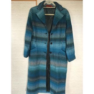 MISSONI ミッソーニ　ウールコート　総柄　オレンジタグ　44 XL