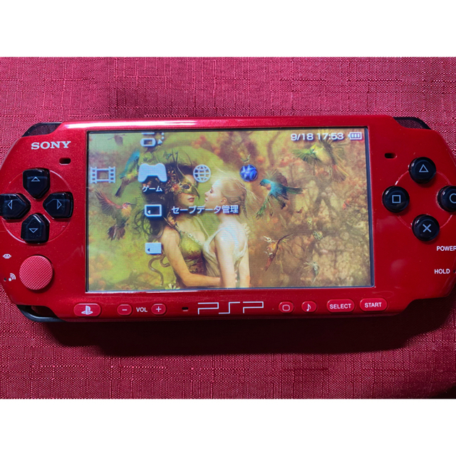 履き心地◎ 美品☆SONY PSPー3000 レッド/ブラックセット(保護ケース付