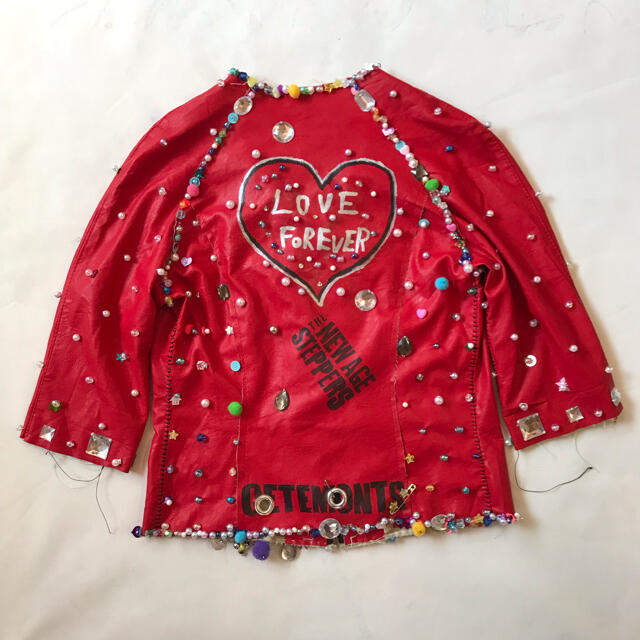 COMME des GARCONS(コムデギャルソン)のGETEMONTS “LOVE FOREVER” ビージャン　総ビーズジャケット レディースのジャケット/アウター(ライダースジャケット)の商品写真