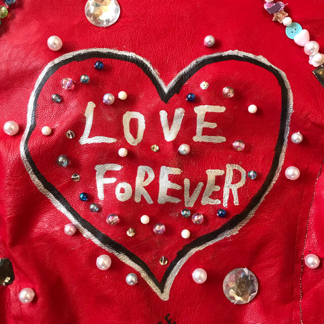 COMME des GARCONS(コムデギャルソン)のGETEMONTS “LOVE FOREVER” ビージャン　総ビーズジャケット レディースのジャケット/アウター(ライダースジャケット)の商品写真