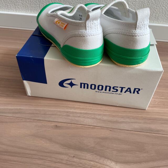 MOONSTAR (ムーンスター)の上靴 ムーンスター 14.5cm 緑 キッズ/ベビー/マタニティのキッズ靴/シューズ(15cm~)(スクールシューズ/上履き)の商品写真