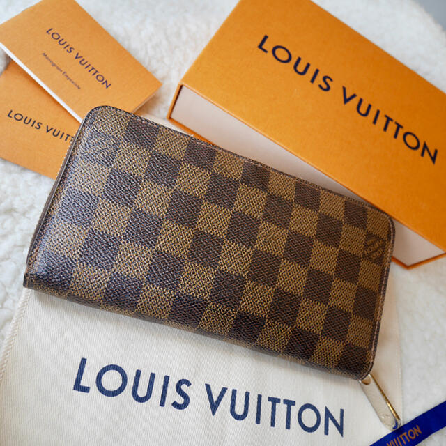 Louis Vuitton 長財布 ルイヴィトン ラウンドファスナー メンズ ダミエ ルイヴィトン 美品 ジッピーウォレット