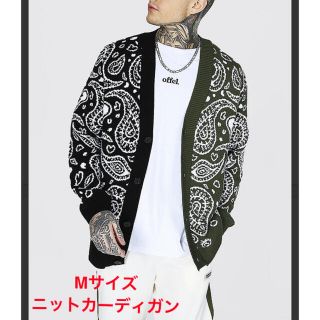 ブーフー(boohoo)のboohooバンダナ ニットカーディガン【関税送料込み】(カーディガン)