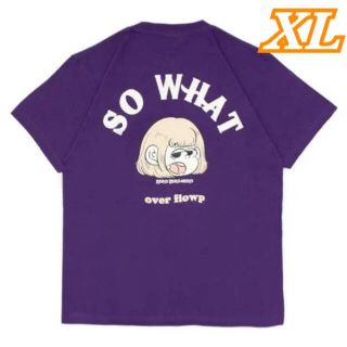 over print FLOWP SO WHAT Tシャツ PURPLE XL(Tシャツ/カットソー(半袖/袖なし))