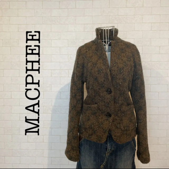 MACPHEE(マカフィー)の【ゴロチさま】MACPHEE ニットジャケット ＋ nitca 変形カーディガン レディースのジャケット/アウター(テーラードジャケット)の商品写真