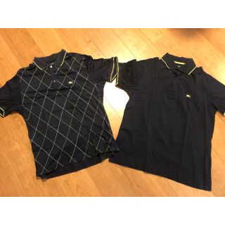 バーバリー(BURBERRY)の二点セットBURBERRY GOLFバーバリーメンズ　半袖　ポロシャツ　LL　黒(ウエア)