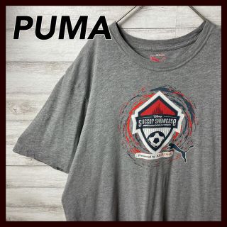 古着 PUMA プーマ DISNEY ディズニー コラボ Tシャツ XL グレー(Tシャツ/カットソー(半袖/袖なし))