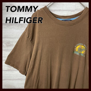 古着 TOMMY HILFIGER トミー Tシャツ ベージュ アニマル(Tシャツ/カットソー(半袖/袖なし))