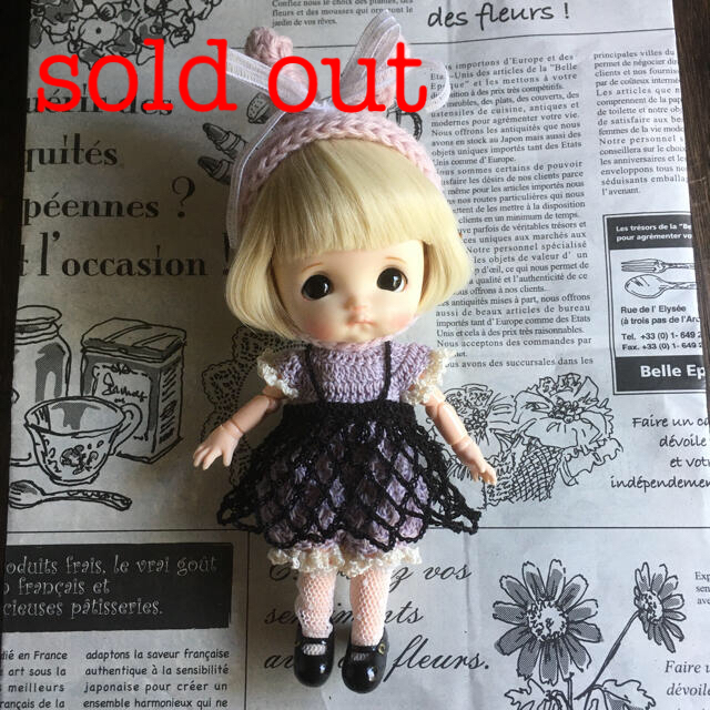 SOLD ♡　ミディブライス　モコモコ くま耳　帽子　かぶり物