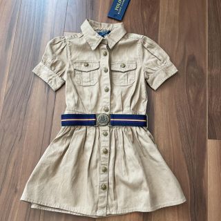 ラルフローレン(Ralph Lauren)のRalphLauren サファリシャツワンピース サイズ100 新品タグ付き(ワンピース)