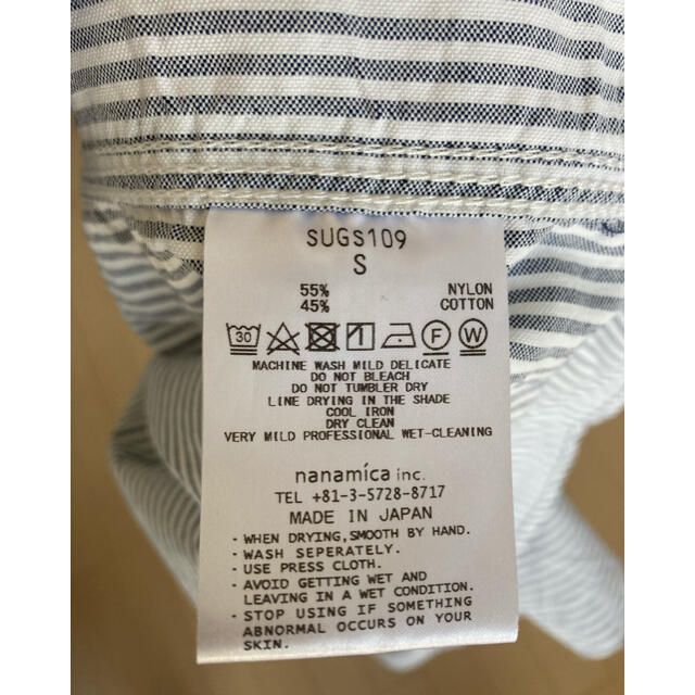 nanamica - nanamica Button Down Stripe Wind Shirtの通販 by shop｜ナナミカならラクマ 日本製低価