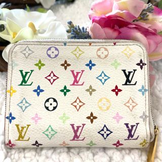 ルイヴィトン(LOUIS VUITTON)の正規品ルイヴィトン❤マルチカラー白ジッピーコインパース(財布)