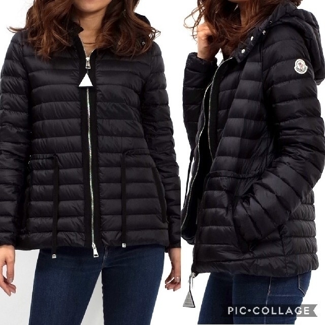 MONCLER(モンクレール)のMONCLER　マグリアカーディガン　ライトダウン　 ダウンパーカー　黒　美品 レディースのジャケット/アウター(ダウンジャケット)の商品写真