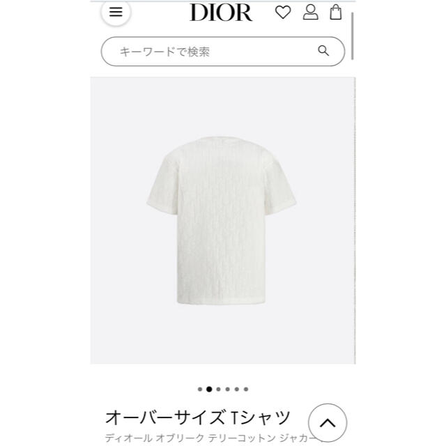 DIOR ディオール オブリーク テリーコットン ジャカード Tシャツ パイル地トップス