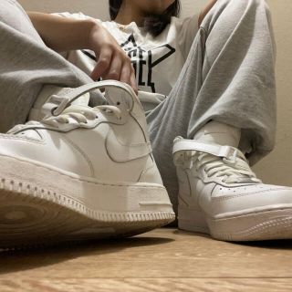 ナイキ(NIKE)のNIKE エアフォース1 ミッド　ホワイト07(スニーカー)