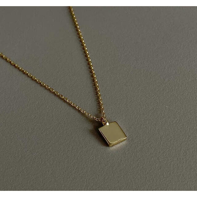 S925 mini square necklace