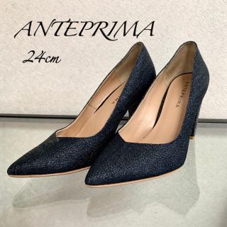 アンテプリマ(ANTEPRIMA)のANTEPRIMA 美脚パンプス チャンキーヒール スパンコール 24cm(ハイヒール/パンプス)