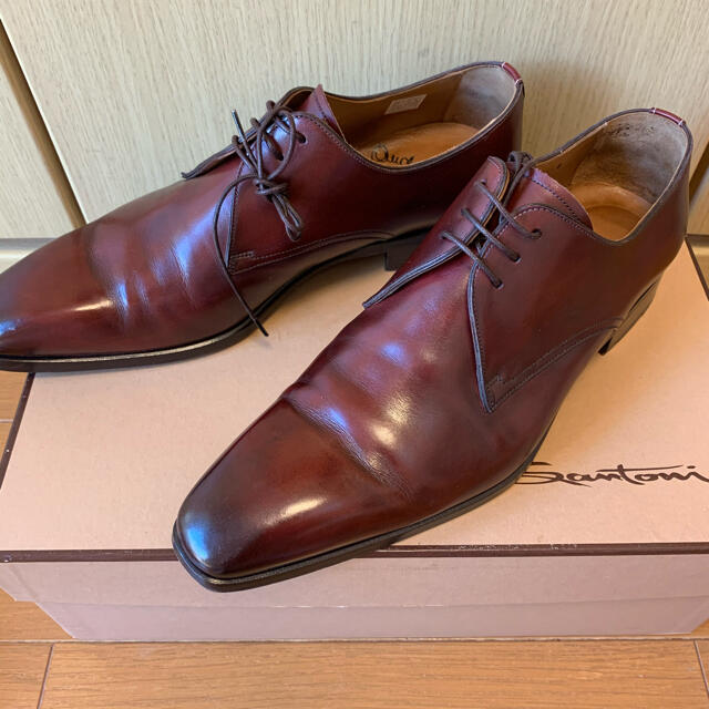 正規 SANTONI サントーニ プレーントゥ ドレスシューズ