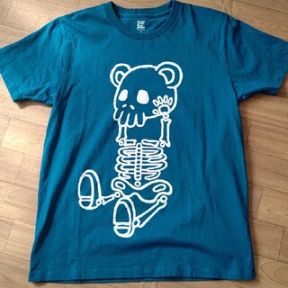 グラニフ(Design Tshirts Store graniph)のグラニフ　graniph　Tシャツ　古着　ターコイズブルー　サイズM(Tシャツ(半袖/袖なし))
