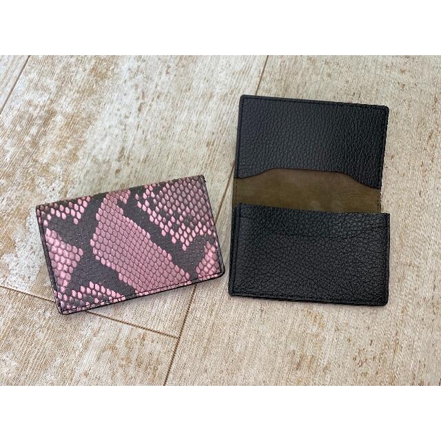最安値挑戦 名刺・カードケース by Bon Craft(ボンクラフト)~Leather Work Shop|ラクマ パイソンレザー(ヘビ革) の通販 セール即納