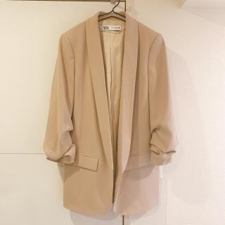 ザラ(ZARA)の淳様専用 ZARA ショールカラー七分袖ロングジャケット(テーラードジャケット)