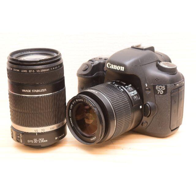 Canon - I08/ Canon EOS 7D ボディ Wレンズセット /3546A-38の通販 by LALAのカメラショップ｜キヤノンならラクマ 高品質お得