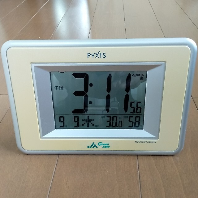 SEIKO PYXIS（ピクシス） 電波時計 NA502W 温度湿度表示付 | フリマアプリ ラクマ