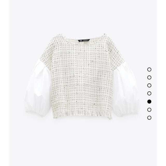 ZARA(ザラ)のZARA ツイードトップス レディースのトップス(シャツ/ブラウス(長袖/七分))の商品写真