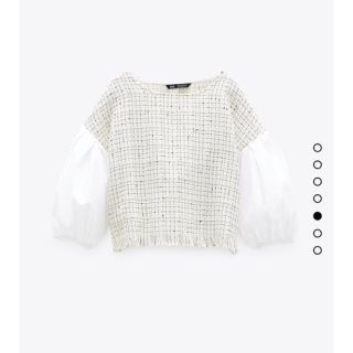 ザラ(ZARA)のZARA ツイードトップス(シャツ/ブラウス(長袖/七分))