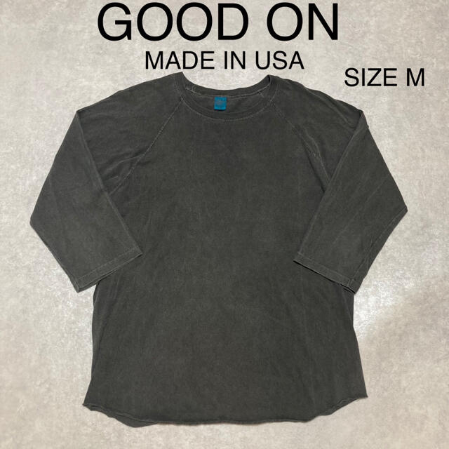 GOOD ON グッド オン ラグラン スリーブ 7部丈 Tシャツ グレー M メンズのトップス(Tシャツ/カットソー(七分/長袖))の商品写真