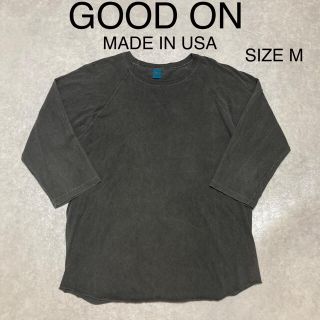 GOOD ON グッド オン ラグラン スリーブ 7部丈 Tシャツ グレー M(Tシャツ/カットソー(七分/長袖))