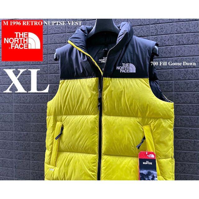 THE NORTH FACE(ザノースフェイス)の新品 XL ザ・ノースフェイス ヌプシダウンベスト グースダウン700 イエロー メンズのジャケット/アウター(ダウンベスト)の商品写真