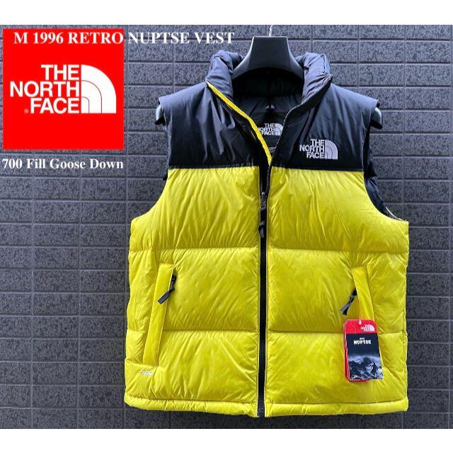THE NORTH FACE(ザノースフェイス)の新品 XL ザ・ノースフェイス ヌプシダウンベスト グースダウン700 イエロー メンズのジャケット/アウター(ダウンベスト)の商品写真