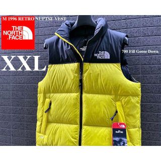 ザノースフェイス(THE NORTH FACE)の新品 XXL ノースフェイス ヌプシダウンベスト グースダウン700 イエロー(ダウンベスト)