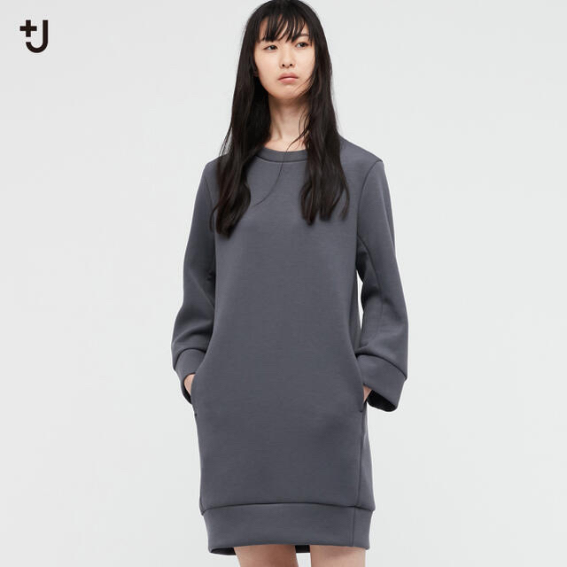 Jil Sander(ジルサンダー)の新品！ UNIQLOユニクロ+J 2021SS ドライスウェットワンピースM レディースのワンピース(ひざ丈ワンピース)の商品写真