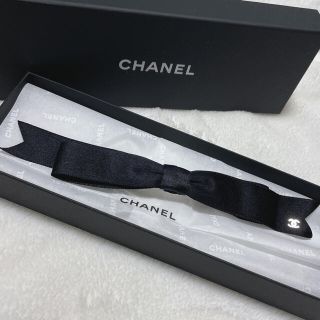 CHANEL シャネル シルク リボン バレッタ シュシュ ツイリー