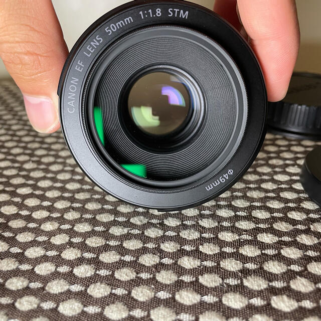 Canon(キヤノン)のEF50mm F1.8 stm フィルター付き　美品　Canon スマホ/家電/カメラのカメラ(レンズ(単焦点))の商品写真