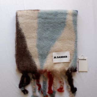 jil sander + モヘアマフラー レッド