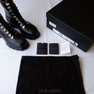 jil sander メンズ レースアップ ブーツ