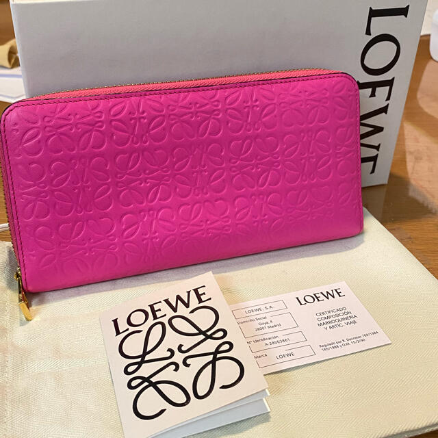 LOEWE ロエベ アナグラム ラウンドファスナー 長財布財布