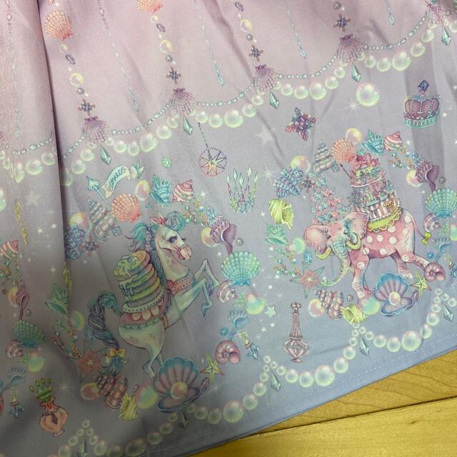 しまむら(シマムラ)の【専用】エコネコワンピース　ラベンダー　120cm キッズ/ベビー/マタニティのキッズ服女の子用(90cm~)(ワンピース)の商品写真