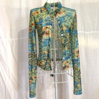 デプト(DEPT)の最終値下 vintage select  総柄 和 中華 シースルー ブラウス(シャツ/ブラウス(長袖/七分))