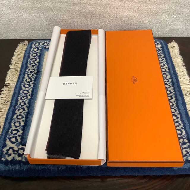 HERMES シルクニットタイ