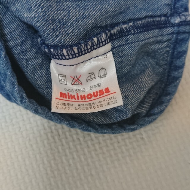 mikihouse(ミキハウス)のミキハウス デニムベスト レトロ キッズ/ベビー/マタニティのキッズ服男の子用(90cm~)(ジャケット/上着)の商品写真