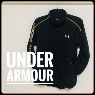 アンダーアーマー(UNDER ARMOUR)の【美品】UNDER ARMOUR(アンダーアーマー)薄手ジャージ★黒×金★M★(ジャージ)