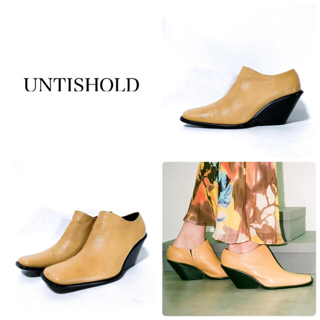 ■定4.6万 アンチショルド UNTISHOLD ショートブーツ 38 24.5