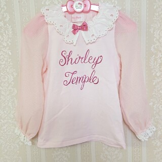 シャーリーテンプル(Shirley Temple)のシャーリーテンプル♥音符レース襟カットソー♥ピンク♥110cm(Tシャツ/カットソー)