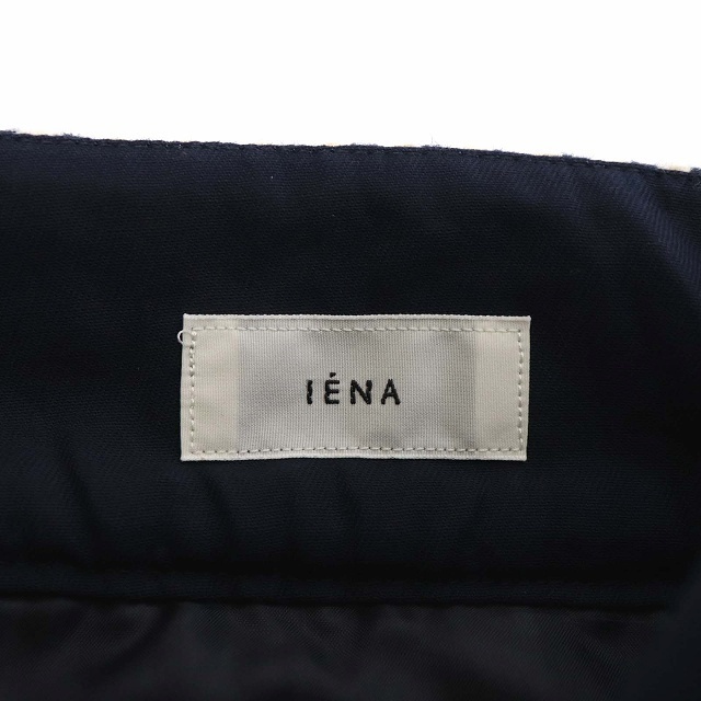 IENA(イエナ)のイエナ 19AW スカート ひざ丈 タイト ウール 千鳥格子 38 M 黒 白 レディースのスカート(ひざ丈スカート)の商品写真